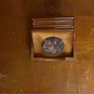 Copper Animal-Themed 5 piece Coaster Set